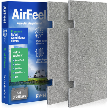 Premium RV AC Filter Replacement for Dometic Duo Therm, 7.5"x14" – Triple-Stage Camper, Motorhome, Travel Trailer (2 Pack)