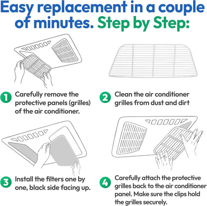 Premium RV AC Filter for Coleman Mach – 6"x16" Triple-Stage Replacement (4-Pack)