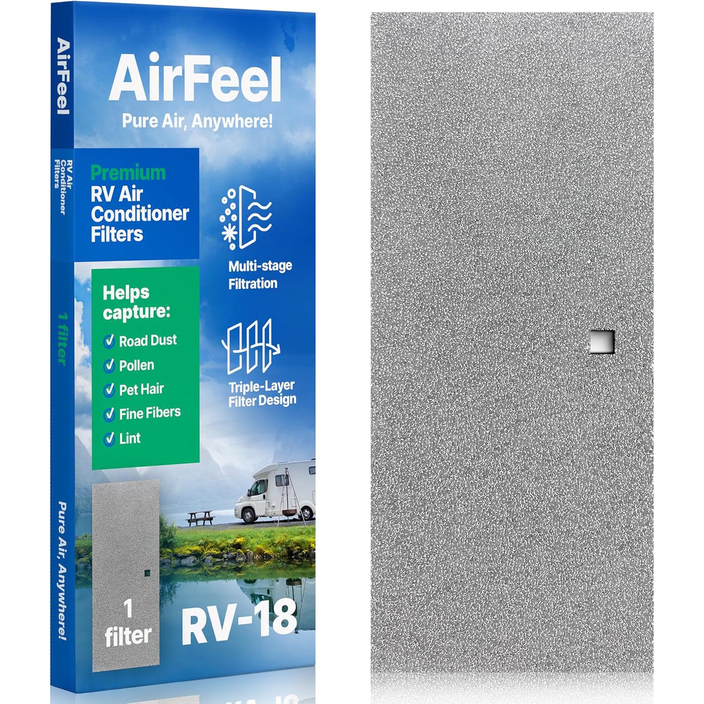 RV AC Filter 6" x 14" – Replacement for Coleman Mach 8330 & 8530 Ceiling Units (1-Pack)