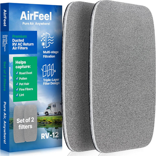 RV AC Return Air Filters 12.75" x 5.625" – Ducted Vent Replacement for Jayco, Entegra, Montana RVs (2-Pack)