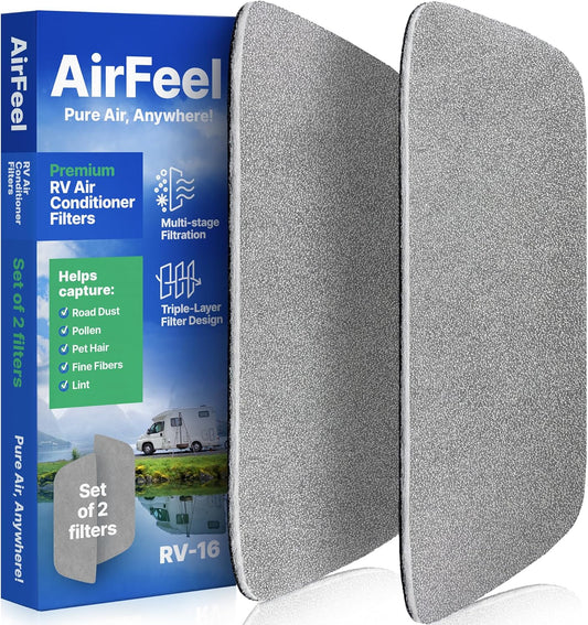 RV AC Filter 6" x 16.5" – Triple-Stage Replacement for Coleman Mach 8430 & 8630 Ceiling Units (2-Pack)