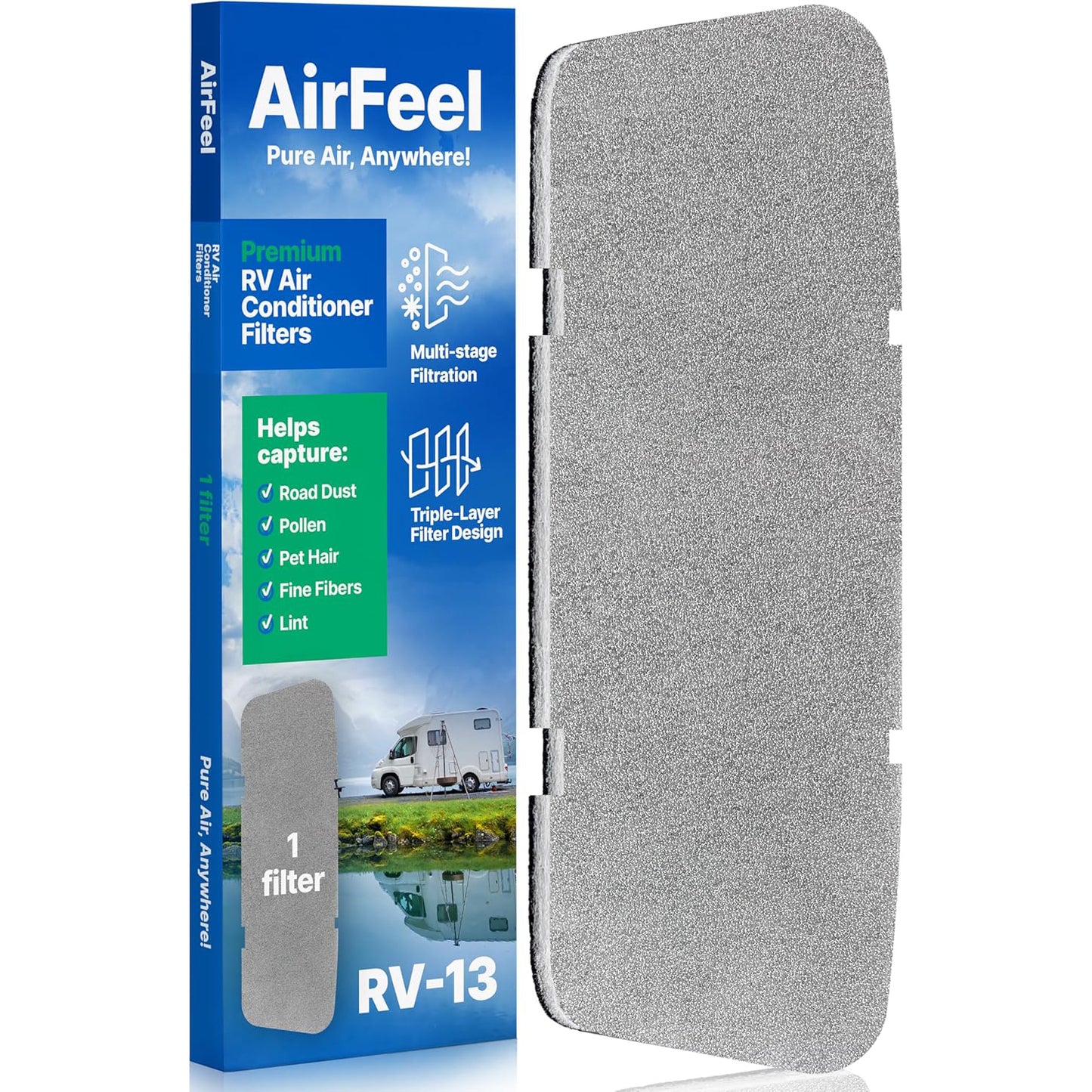 RV AC Filter 5.3" x 16.3" – Triple-Stage Replacement for Dometic Duo-Therm 3315333.003 (1-Pack)
