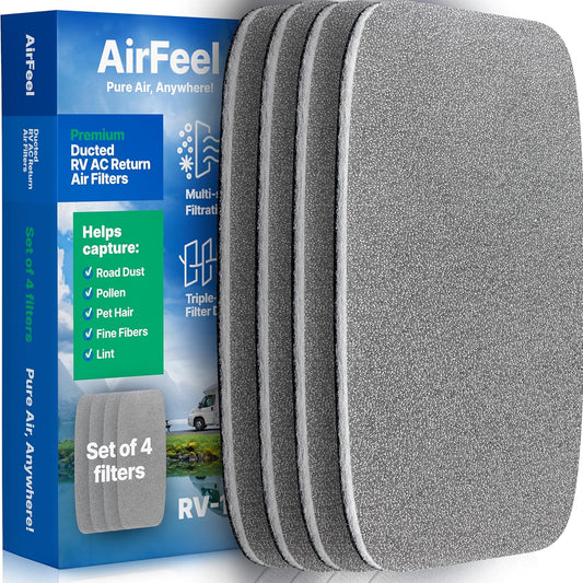 RV AC Return Air Filters 12.75" x 5.625" – Ducted Vent Replacement for Jayco, Entegra, Montana RVs (4-Pack)
